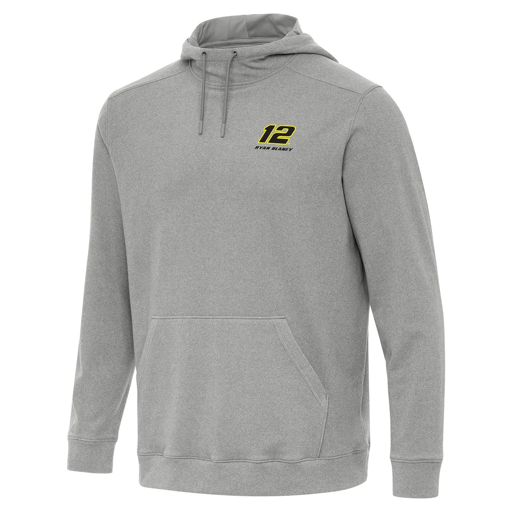  Ryan Blaney Antigua Cloud Pullover Hoodie - Heather Gray